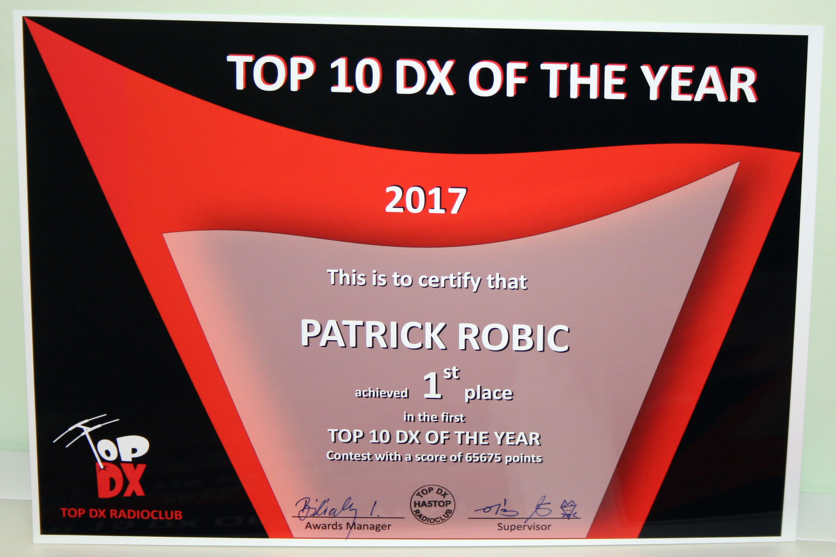 TOP 10 DX OF THE YEAR 2017